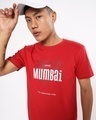 Shop Men's Red Mumbai City Typography T-shirt-Front