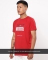 Shop Men's Red Mumbai City Typography T-shirt-Design