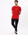 Shop Men's Red Music Makes Me High Typography T-shirt-Full