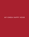 Shop Men's Red My Kinda Happy Hours Typography T-shirt-Full