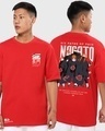 Shop Men's Red Nagato Graphic Printed Oversized T-shirt-Front