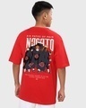 Shop Men's Red Nagato Graphic Printed Oversized T-shirt-Design