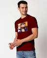 Shop Men's Red Naruto & Sasuke Graphic Printed Cotton T-shirt-Full