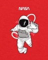 Shop Men's Red NASA Astronaut Graphic Printed Oversized Plus Size T-shirt-Full