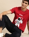 Shop Men's Red NASA Astronaut Graphic Printed T-shirt-Design
