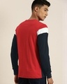Shop Men's Red & Navy Colourblocked T-shirt