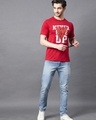 Shop Men's Red Never Give Up Typography Slim Fit T-shirt