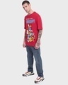 Shop Men's Red No Time For Bullshit Graphic Printed Oversized T-shirt