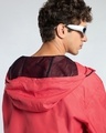 Shop Men's Red Oversized Hooded Windcheater Jacket