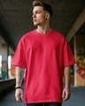 Shop Men's Red Oversized T-shirt-Front