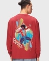 Shop Men's Red Pavitr Prabhakar Graphic Printed Oversized T-shirt-Front