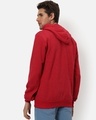 Shop Men's Red Peace Typography Hooded Sweatshirt-Design