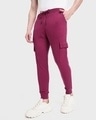 Shop Men's Red Plum Cargo Joggers-Front