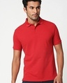 Shop Men's Red Polo T-shirt-Front