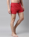 Shop Men's Red Printed Pure Cotton Boxer-Full