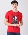 Shop Men's Red Anime Pro Hero Eraser Head Graphic Printed T-shirt-Front