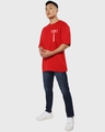 Shop Men's Red Prototype Graphic Printed Oversized T-shirt