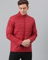 Shop Men's Red Puffer Jacket-Front