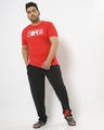 Shop Men's Red Regular Fit Avengers Plus Size T-Shirt & Pyjama Set-Front