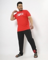 Shop Men's Red Regular Fit Avengers Plus Size T-Shirt & Pyjama Set-Full
