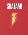 Shop Men's Red Shazam Logo Graphic Printed Oversized T-shirt