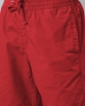 Shop Men's Red Slim Fit Cotton Shorts