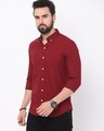 Shop Men's Red Slim Fit Shirt-Design