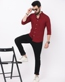 Shop Men's Red Slim Fit Shirt