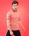 Shop Men's Red Solid Regular Fit T-shirt-Front