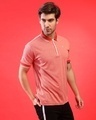 Shop Men's Red Solid Regular Fit T-shirt-Full