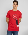 Shop Men's Red Something's Fishy Graphic Printed Slim Fit T-shirt-Front