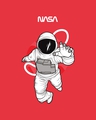 Shop Men's Red Spaced NASA Apple Cut Graphic Printed T-shirt-Full