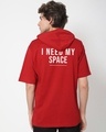 Shop Men's Red Spaced NASA Oversized Hoodie T-shirt-Design