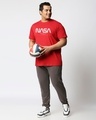 Shop Men's Red Spaced NASA Plus Size T-shirt-Full