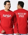 Shop Men's Red Spaced NASA Plus Size T-shirt-Front