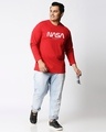 Shop Men's Red Spaced NASA Plus Size T-shirt-Full