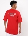 Shop Men's Red Spaced NASA Typography Oversized T-shirt-Design