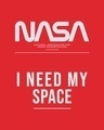 Shop Men's Red Spaced NASA Typography Oversized T-shirt