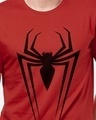 Shop Men's Red Spiderman Logo Marvel Official Cotton T-shirt