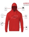 Shop Men's Red Stay Fearless Typography Hoodie-Design