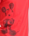 Shop Men's Red Stripe Effect Mickey Mouse Printed T-shirt-Full