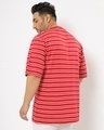 Shop Men's Red Stripe Oversized T-shirt-Design