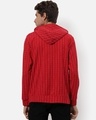 Shop Men's Red Striped Hooded Sweatshirt-Design