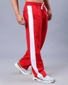 Shop Men's Red Striped Relaxed Fit Track Pants-Design