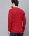 Shop Men's Red Striped Slim Fit T-shirt-Full