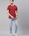 Shop Men's Red Striped T-shirt