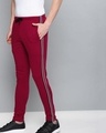 Shop Men's Red Striped Track Pants-Front