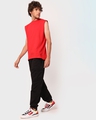 Shop Men's Red Super Loose Fit Vest-Full