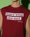 Shop Men's Red That's What She Said Typography Boxy Vest