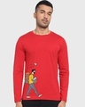 Shop Men's Red The Traveller Graphic Printed T-shirt-Front